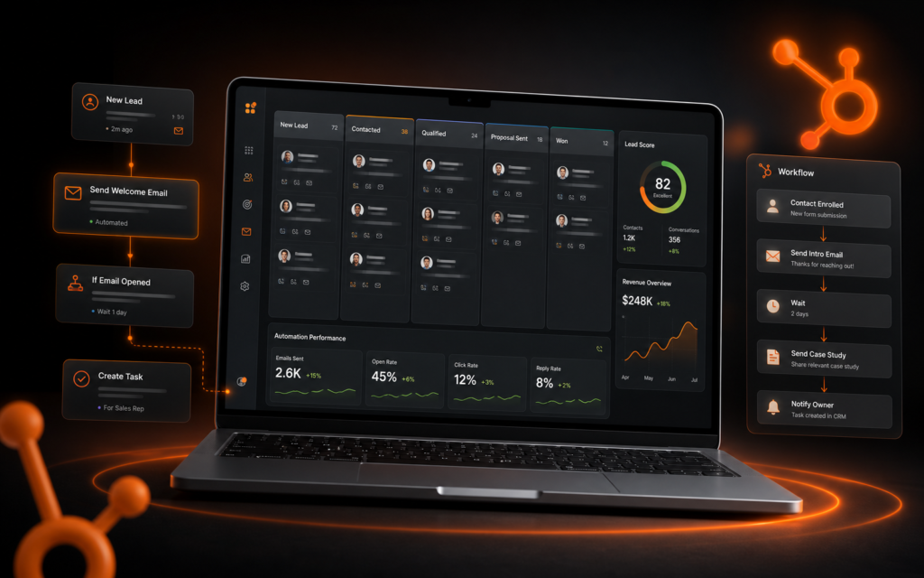 HubSpot CRM Workflow System portfolio image