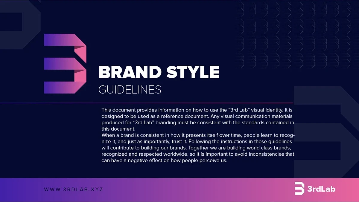 3rdLab brand identity presentation 5