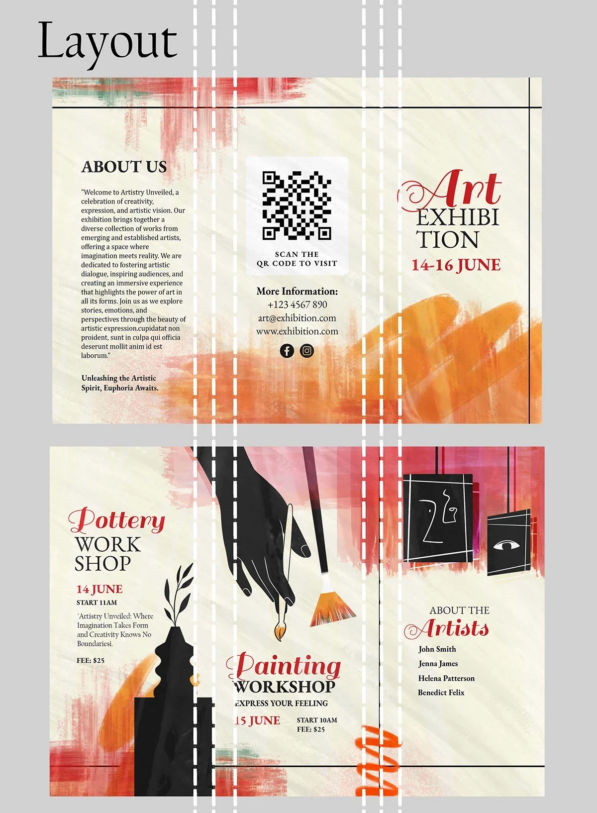 Art Exhibition Brochure editorial design presentation 2