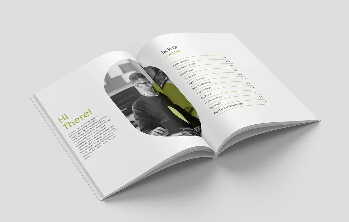 Corporate Brochure editorial design presentation 4