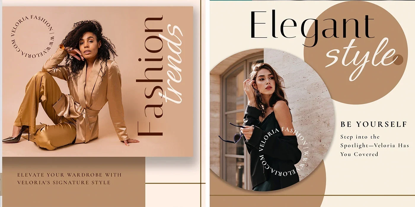 Fashion Editorial Campaign social media design presentation 2
