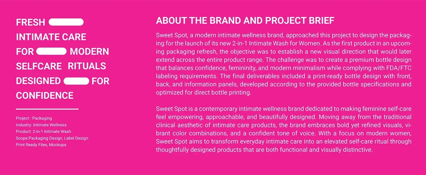 Fresh Intimate Care packaging design presentation 2