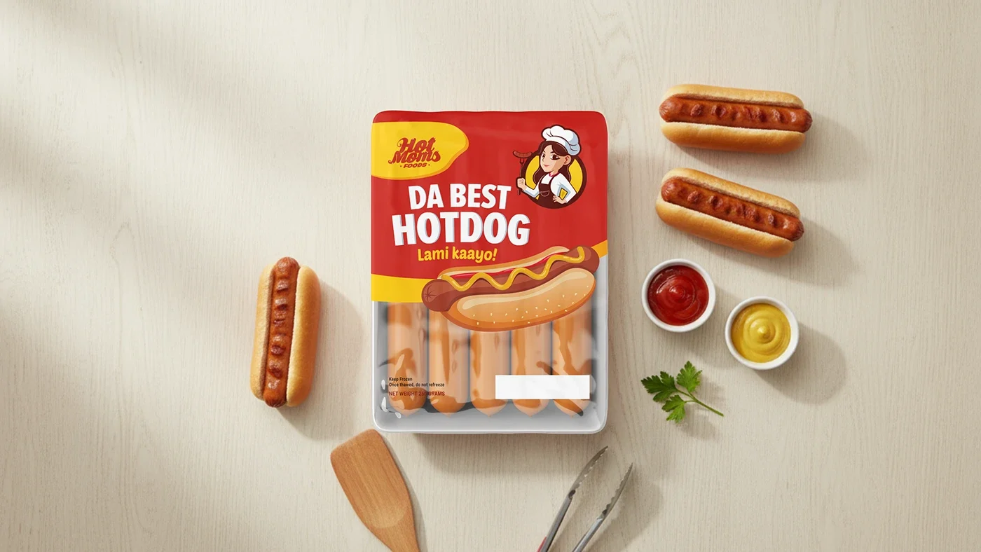 Hot Moms Foods — packaging mockup