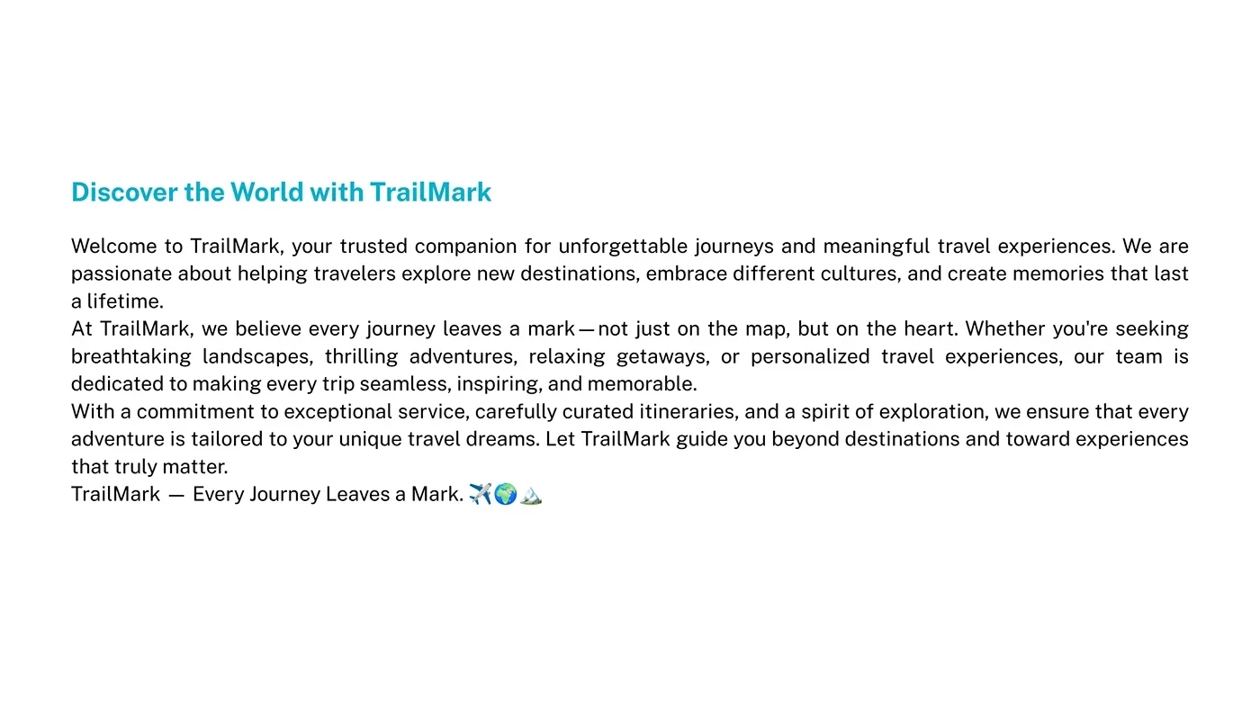 TrailMark brand identity presentation 2