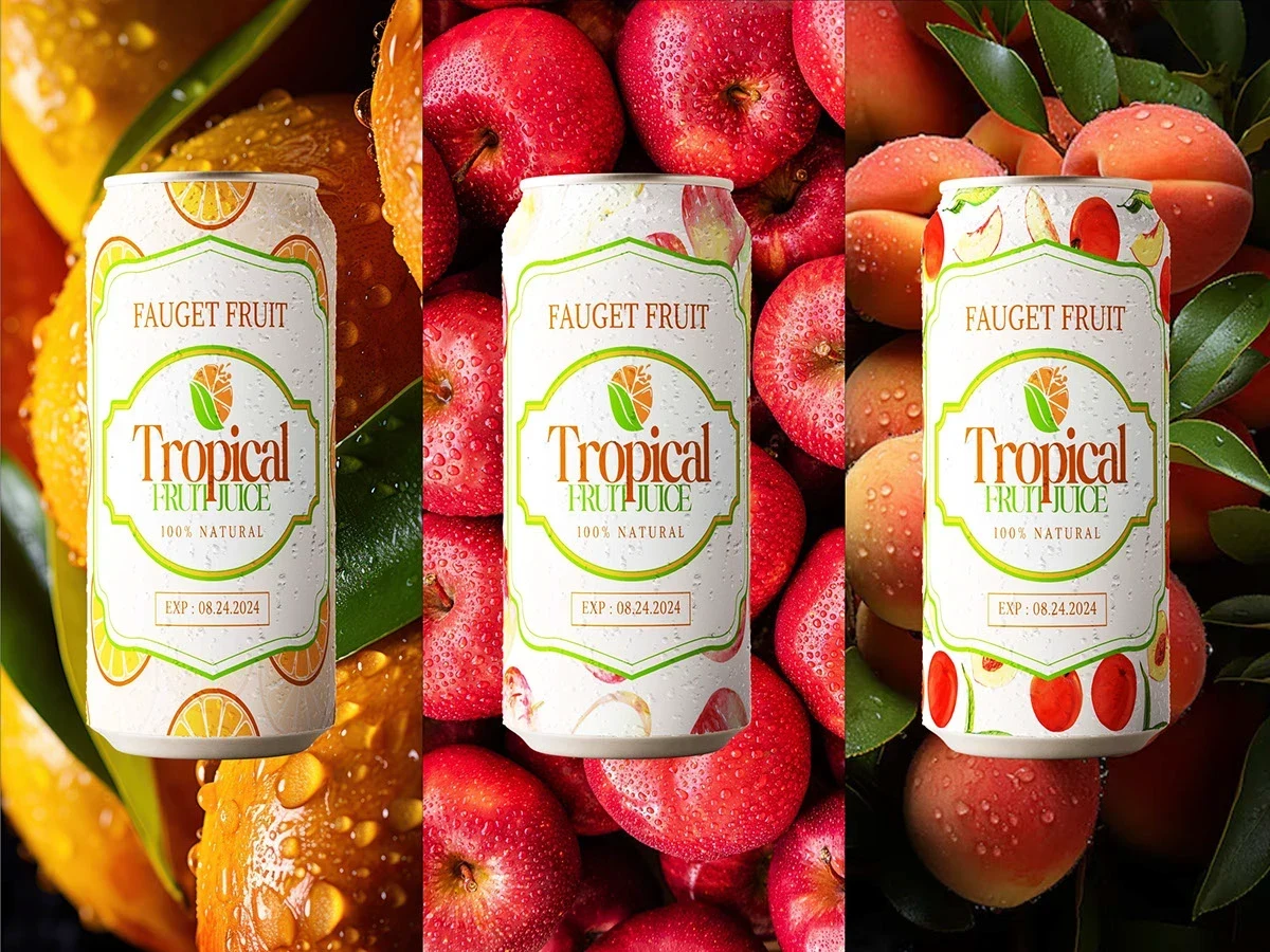 Tropical Beverage packaging design presentation 3