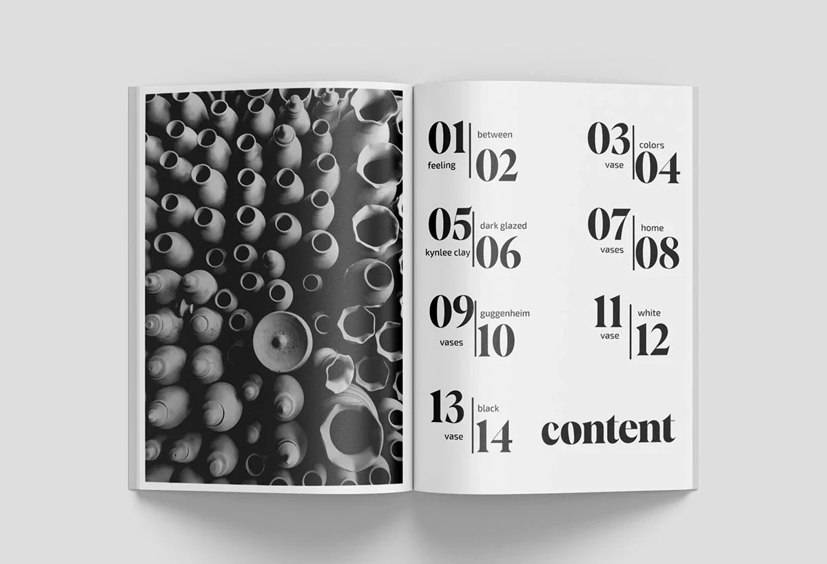 Vase Collection Catalogue editorial design presentation 2