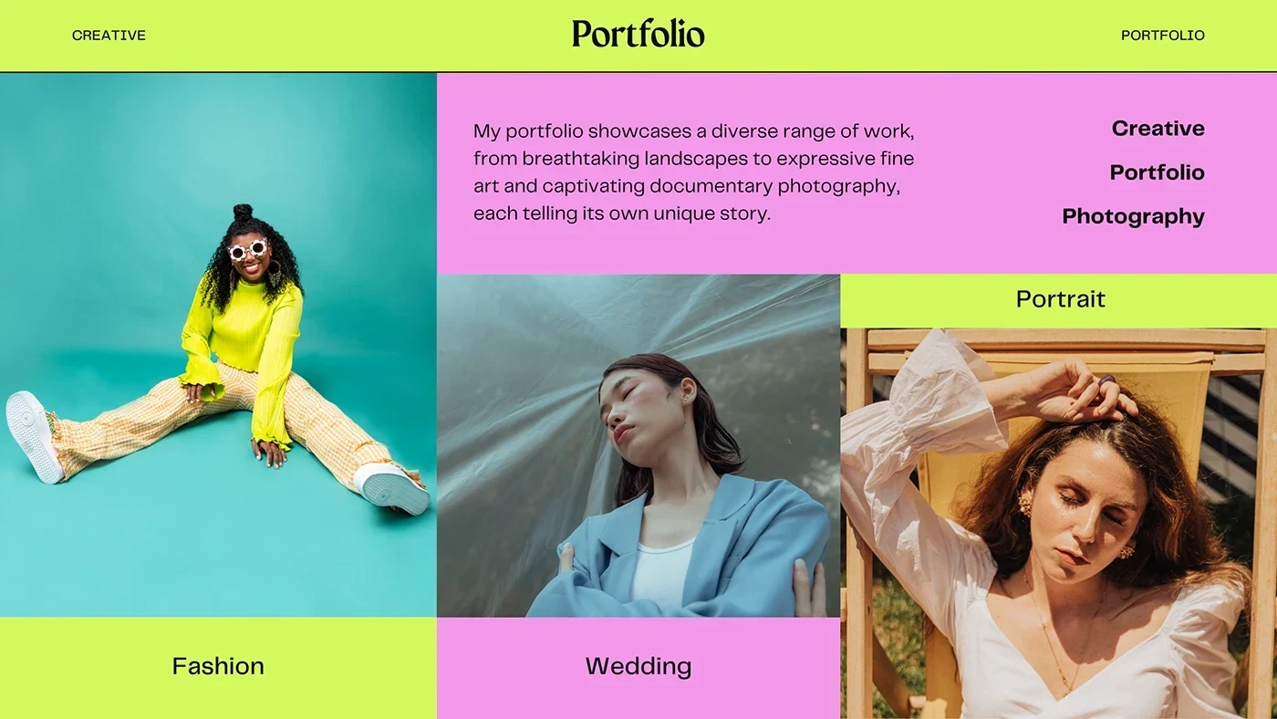 Vibrant Creative Portfolio editorial design presentation 2