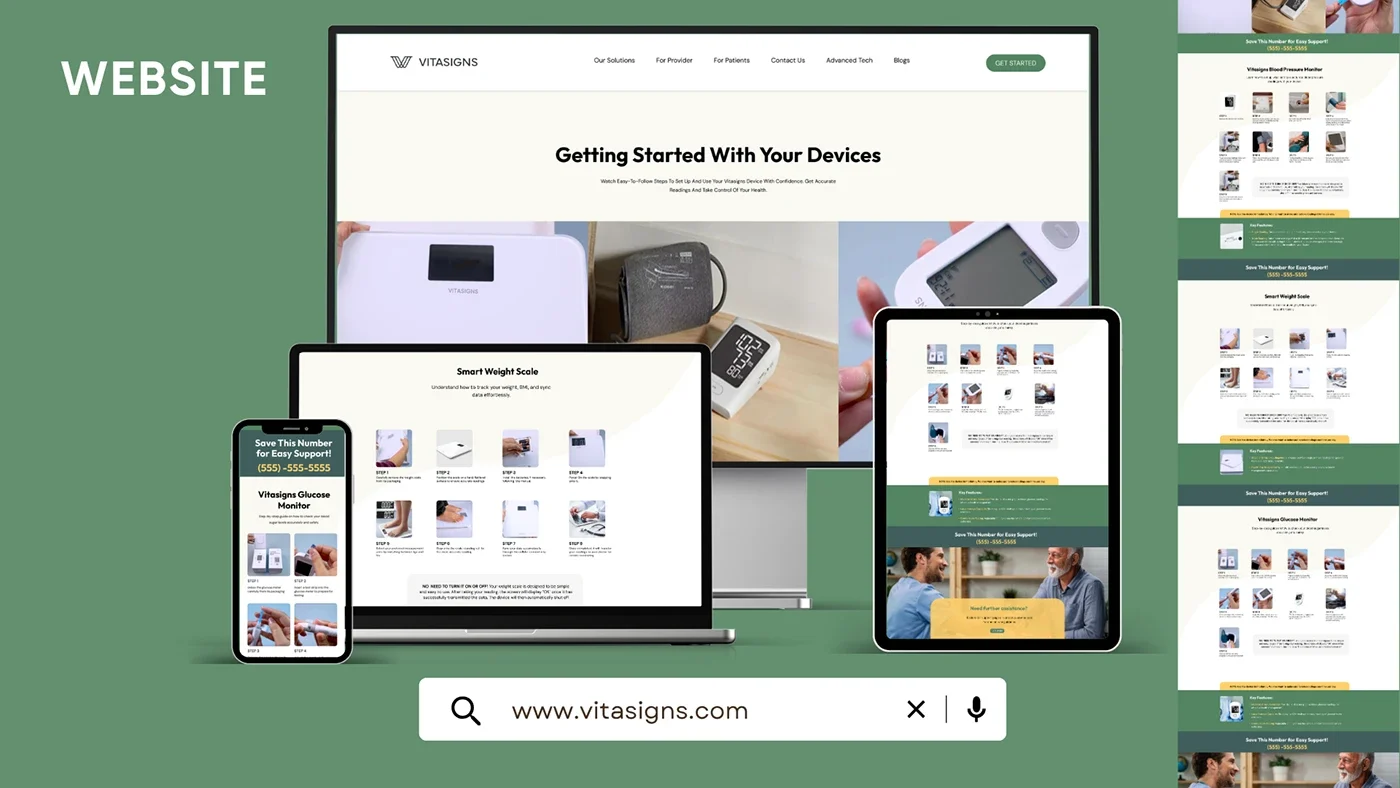 VitaSigns — website layouts